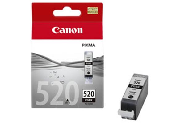 CANON Tintenpatrone PGI-520BK schwarz, 19ml, zu PiXMA iP3600/4600/ MP980/630/620/540